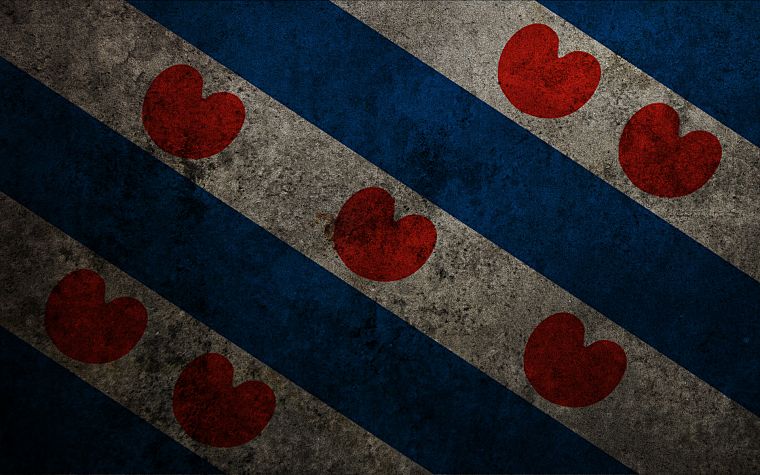 flags, hearts, Friesland - desktop wallpaper