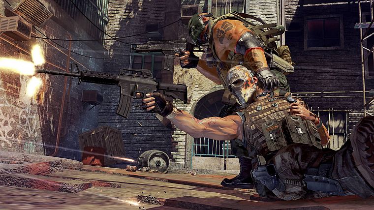 video games, guns, Army of Two, masks - desktop wallpaper