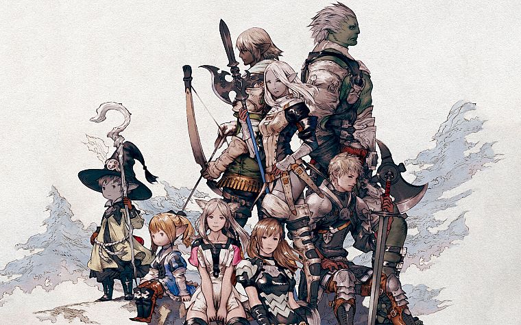 fantasy, weapons, Final Fantasy XIV, bows, axes, artwork, staff - desktop wallpaper
