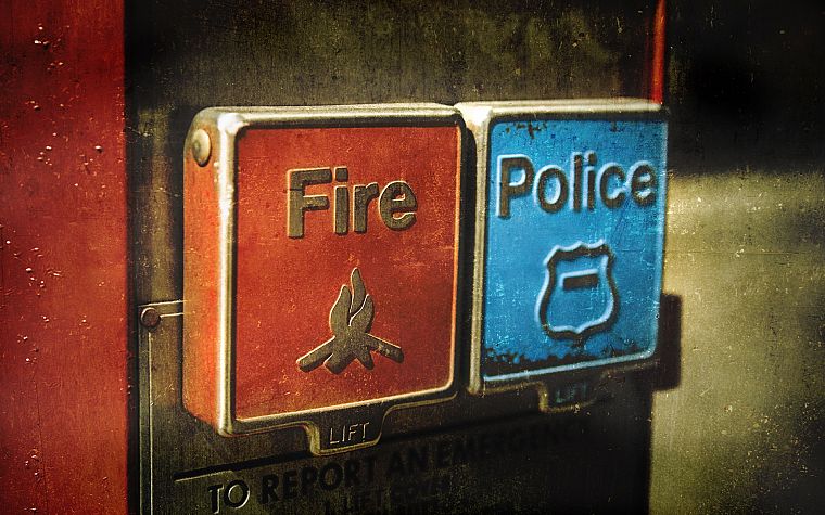 fire, police, emergency - desktop wallpaper