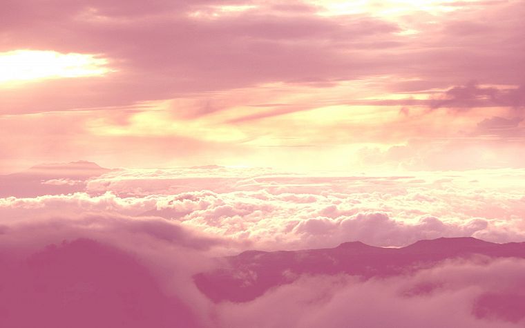 clouds, pink, skyscapes - desktop wallpaper