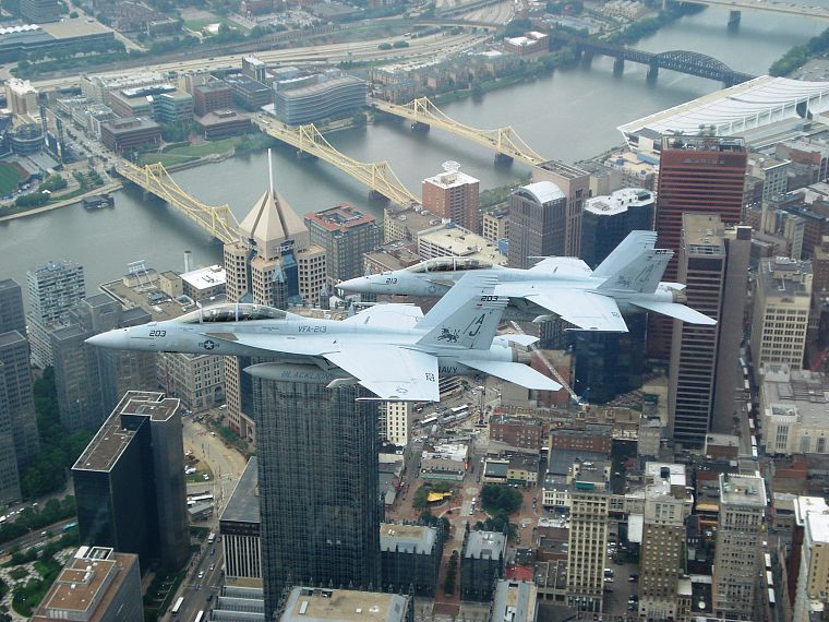 aircraft, military, vehicles, F-18 Hornet, Pittsburgh - desktop wallpaper