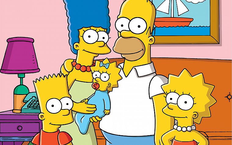 family, Homer Simpson, The Simpsons, Bart Simpson, Lisa Simpson, Marge Simpson, Maggie Simpson, TV series - desktop wallpaper