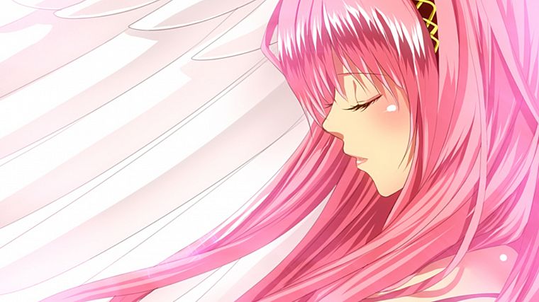 Vocaloid, Megurine Luka, pink hair - desktop wallpaper
