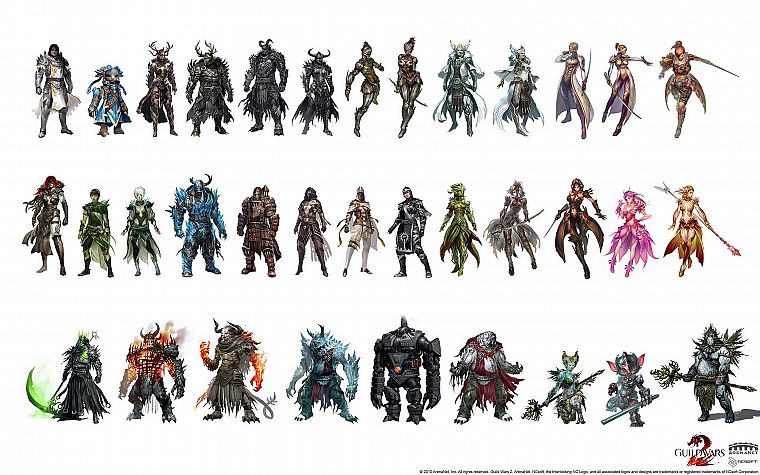 video games, fantasy art, armor, artwork, warriors, Guild Wars 2 - desktop wallpaper