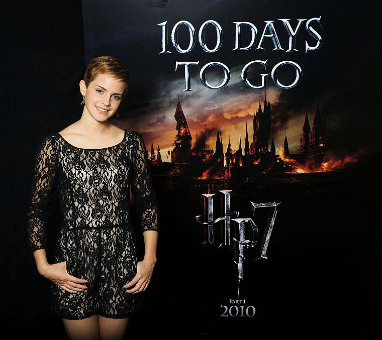Emma Watson, actress, short hair, Harry Potter and the Deathly Hallows, posters - desktop wallpaper