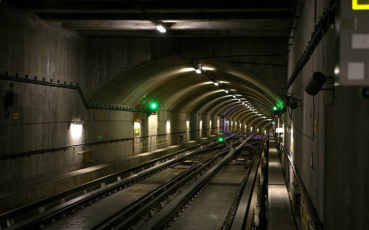subway, underground, tunnels, railroad tracks - desktop wallpaper
