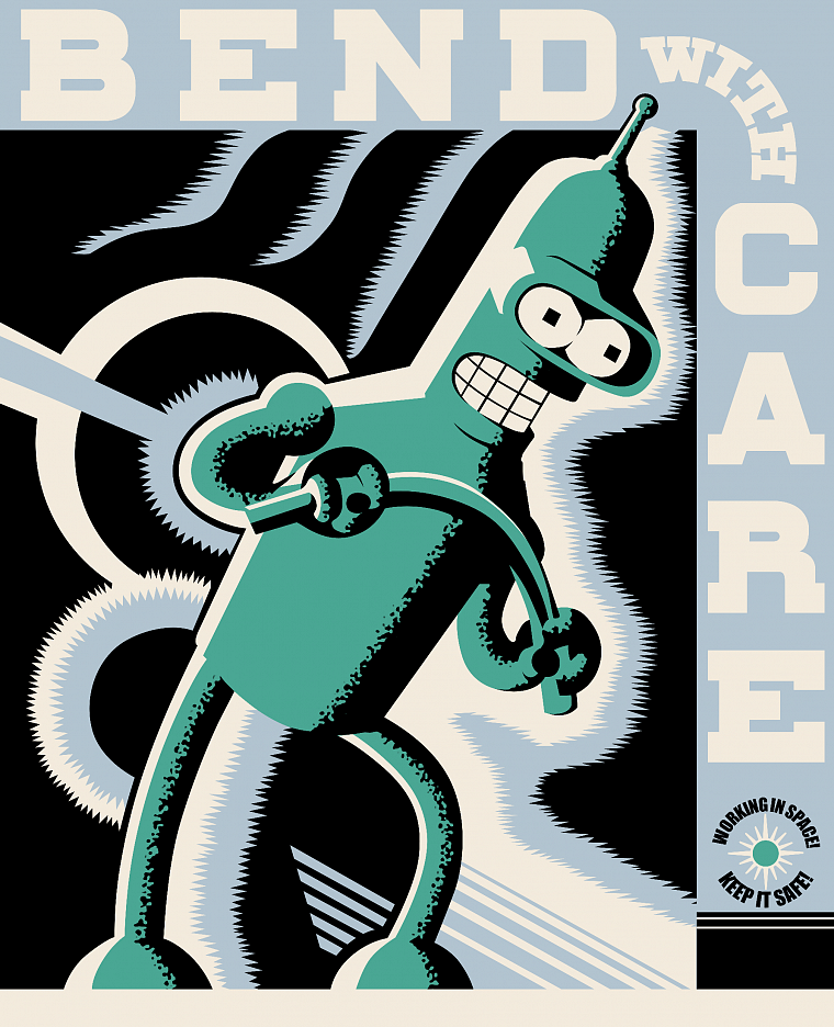Futurama, Bender, posters - desktop wallpaper