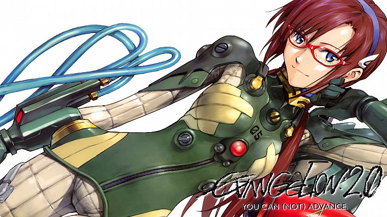 Neon Genesis Evangelion, Makinami Mari Illustrious, meganekko, anime - desktop wallpaper