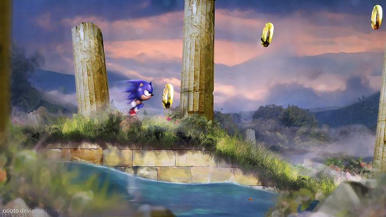 Sonic the Hedgehog, Sega Entertainment, artwork - desktop wallpaper