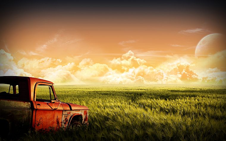 landscapes, nature, old, trucks, vehicles - desktop wallpaper