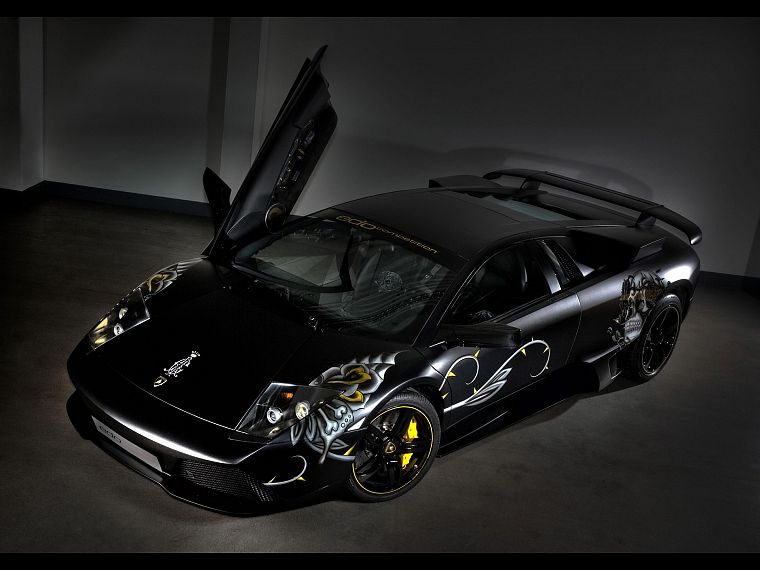 cars, vehicles, Lamborghini Murcielago, black cars, italian cars - desktop wallpaper