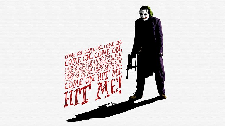 Batman, The Joker, typography - desktop wallpaper