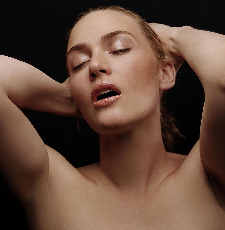 women, Kate Winslet, closed eyes, faces - desktop wallpaper