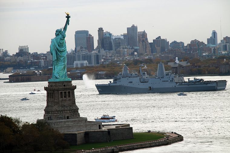 ships, New York City, Statue of Liberty, navy, Staten island - desktop wallpaper
