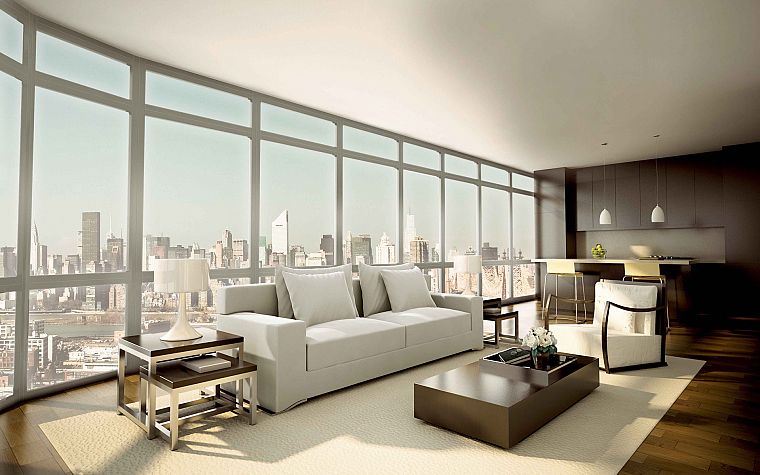 couch, room, interior, furniture, window panes, 3D, interior design - desktop wallpaper