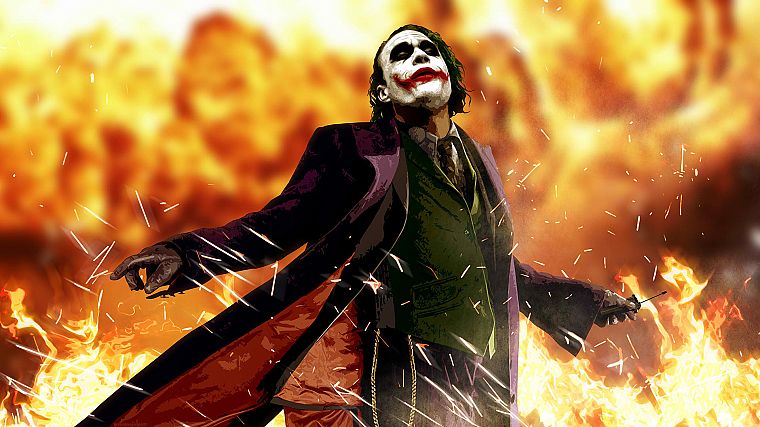 Batman, movies, The Joker, Heath Ledger, The Dark Knight - desktop wallpaper
