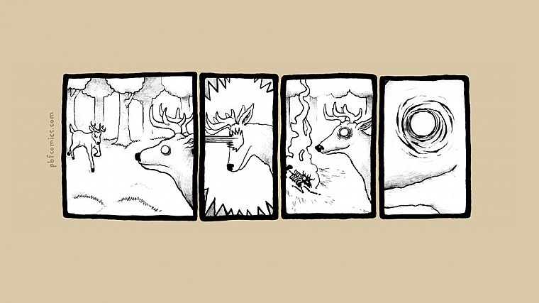 comics, deer - desktop wallpaper