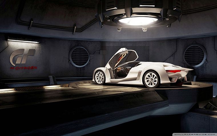 white, futuristic, cars - desktop wallpaper