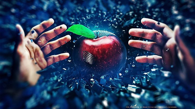 digital art, apples, Adam Spizak - desktop wallpaper