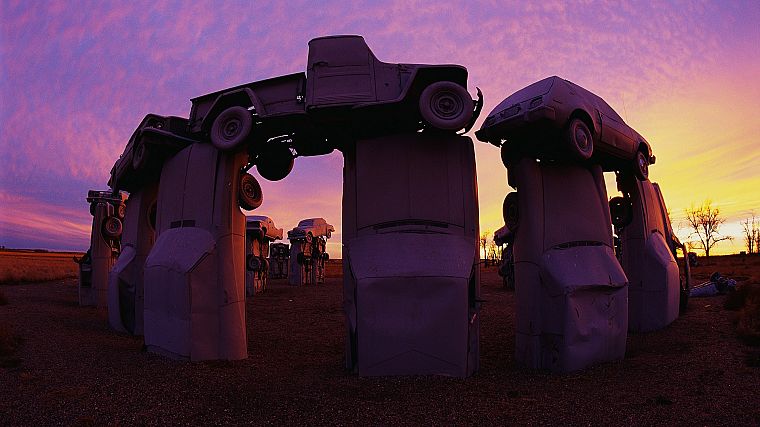 cars, Stonehenge, western, Nebraska - desktop wallpaper
