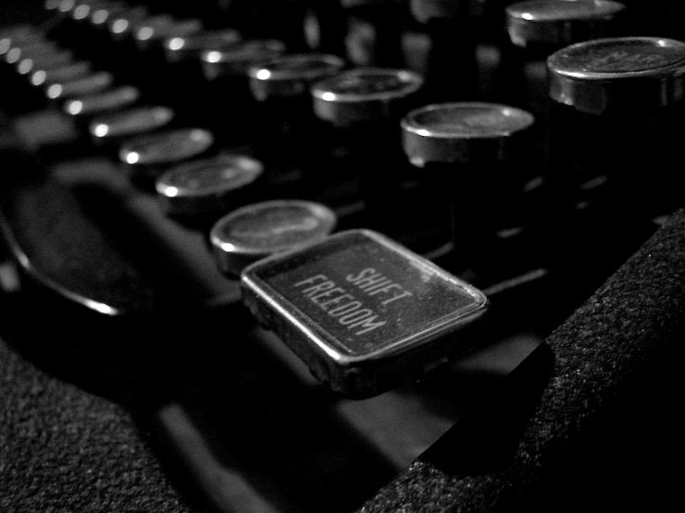 keyboards, grayscale, monochrome, typewriters - desktop wallpaper
