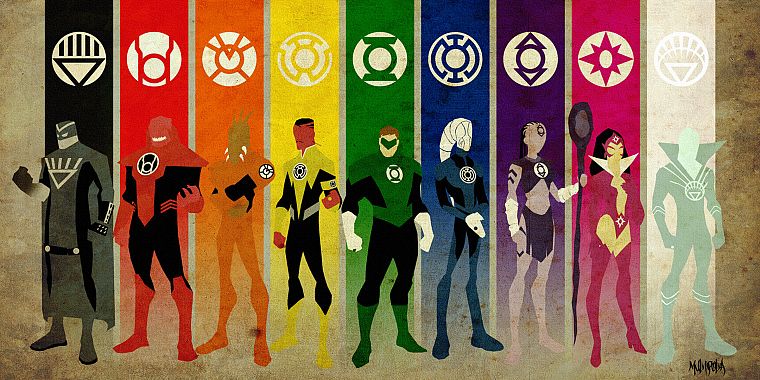 Green Lantern, DC Comics, Sinestro Corps, Star Sapphire, Red Lantern Corps, Blue Lantern, Indigo Tribe - desktop wallpaper