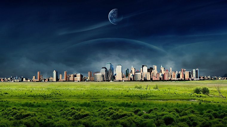 landscapes, outer space, cityscapes, planets - desktop wallpaper