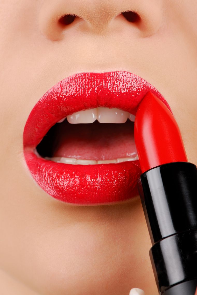 red, lips - desktop wallpaper