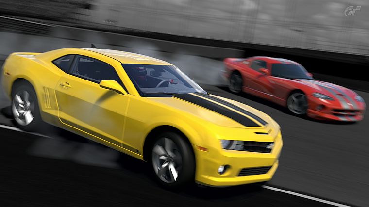 video games, cars, Dodge Viper SRT-10, Chevrolet Camaro SS, Gran Turismo 5 - desktop wallpaper
