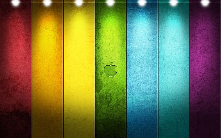 Apple Inc., colors, stripes - desktop wallpaper