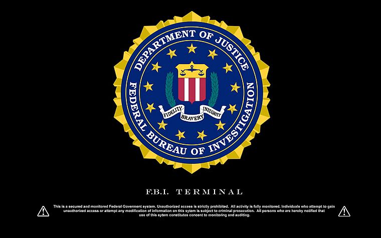 FBI, terminal, logos - desktop wallpaper