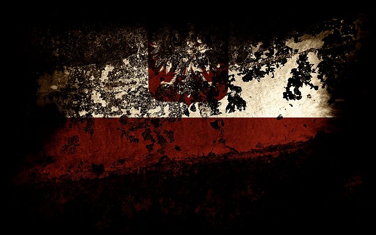 red, white, grunge, eagles, flags, Polish, Poland, Coat of arms, White Eagle - desktop wallpaper