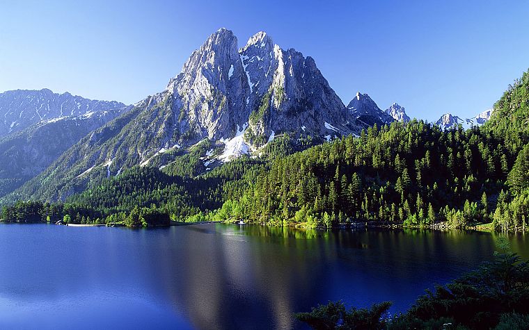 mountains, landscapes, nature, Spain, lakes, Alps - desktop wallpaper