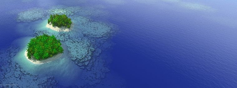 ocean, islands - desktop wallpaper