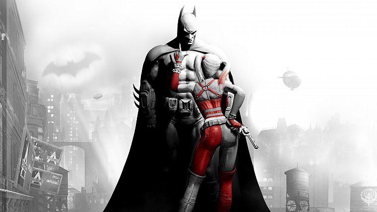 Batman, superheroes, Harley Quinn, Arkham City - desktop wallpaper