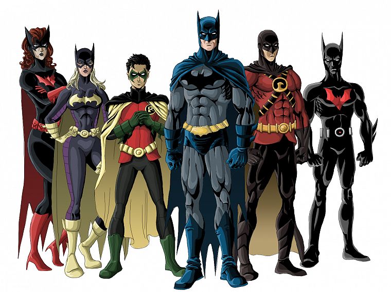 Batman, Robin, DC Comics, Batgirl, Batman Beyond, Batwoman, Red Robin - desktop wallpaper