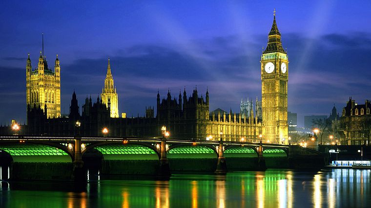 night, England, London, Big Ben, Palace of Westminster - desktop wallpaper