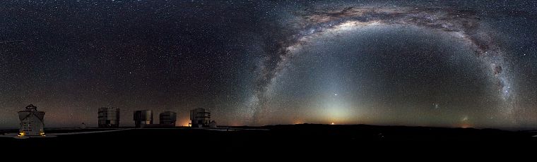 night, stars, panorama, Milky Way, skyscapes - desktop wallpaper