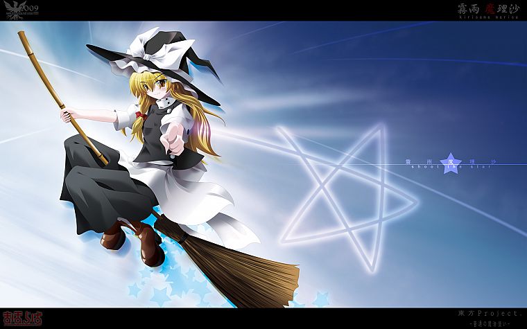 witch, Touhou, Kirisame Marisa - desktop wallpaper