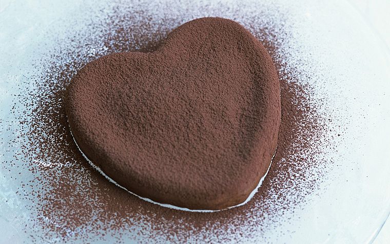 love, chocolate, cookies, hearts - desktop wallpaper