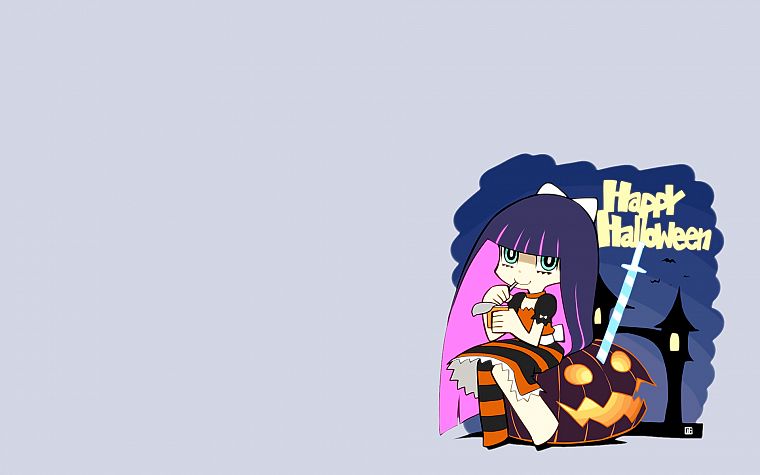 Panty and Stocking with Garterbelt, simple background, Anarchy Stocking - desktop wallpaper