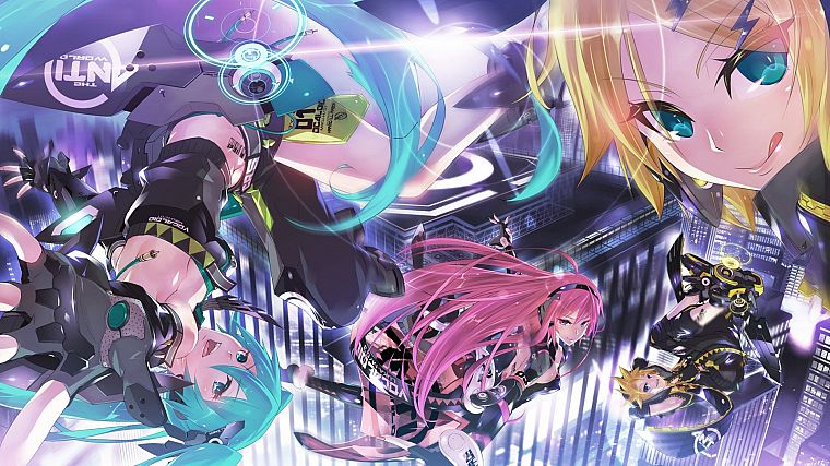Vocaloid, Hatsune Miku, Megurine Luka, Kagamine Rin, Kagamine Len - desktop wallpaper