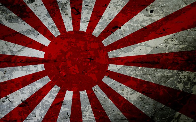 Japan, red, flags, like nazi flag - desktop wallpaper