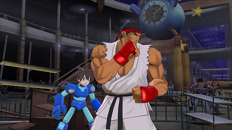 video games, Mega Man, Ryu, Capcom - desktop wallpaper