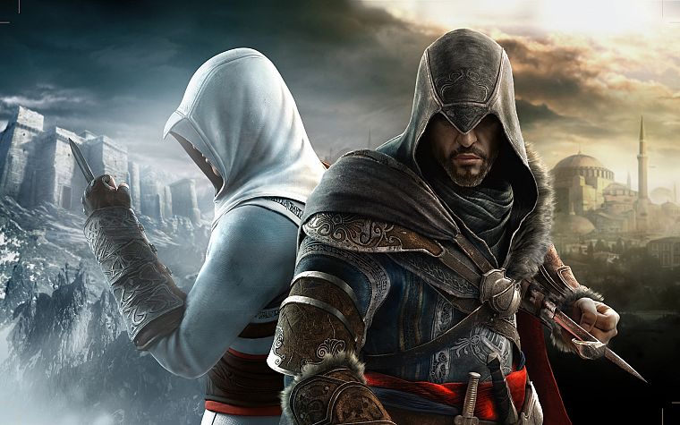 video games, Altair Ibn La Ahad, Ezio, Assassins Creed Revelations - desktop wallpaper