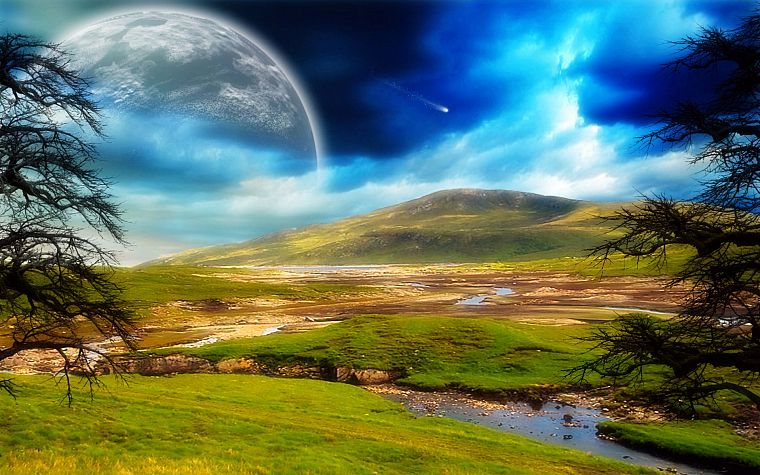 landscapes, science fiction - desktop wallpaper