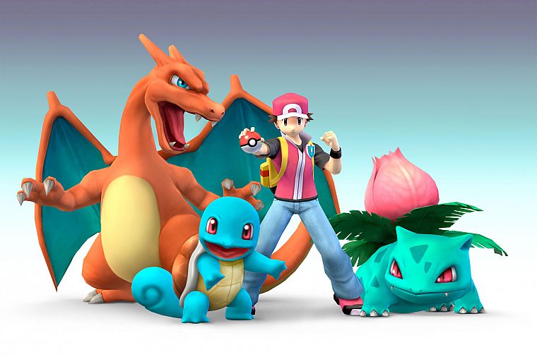Pokemon, Squirtle, Charizard - desktop wallpaper
