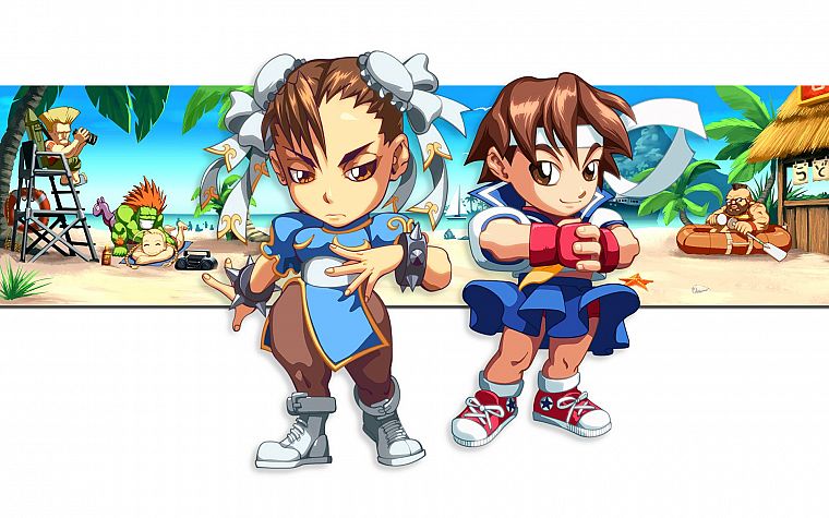 Street Fighter, Sakura, Chun-Li, Chinese clothes - desktop wallpaper
