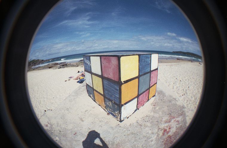 Rubiks Cube, beaches - desktop wallpaper